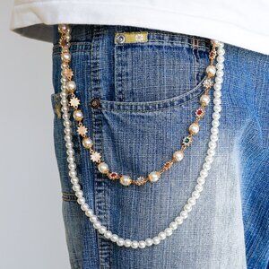 Pearl & Gem Wallet Chain